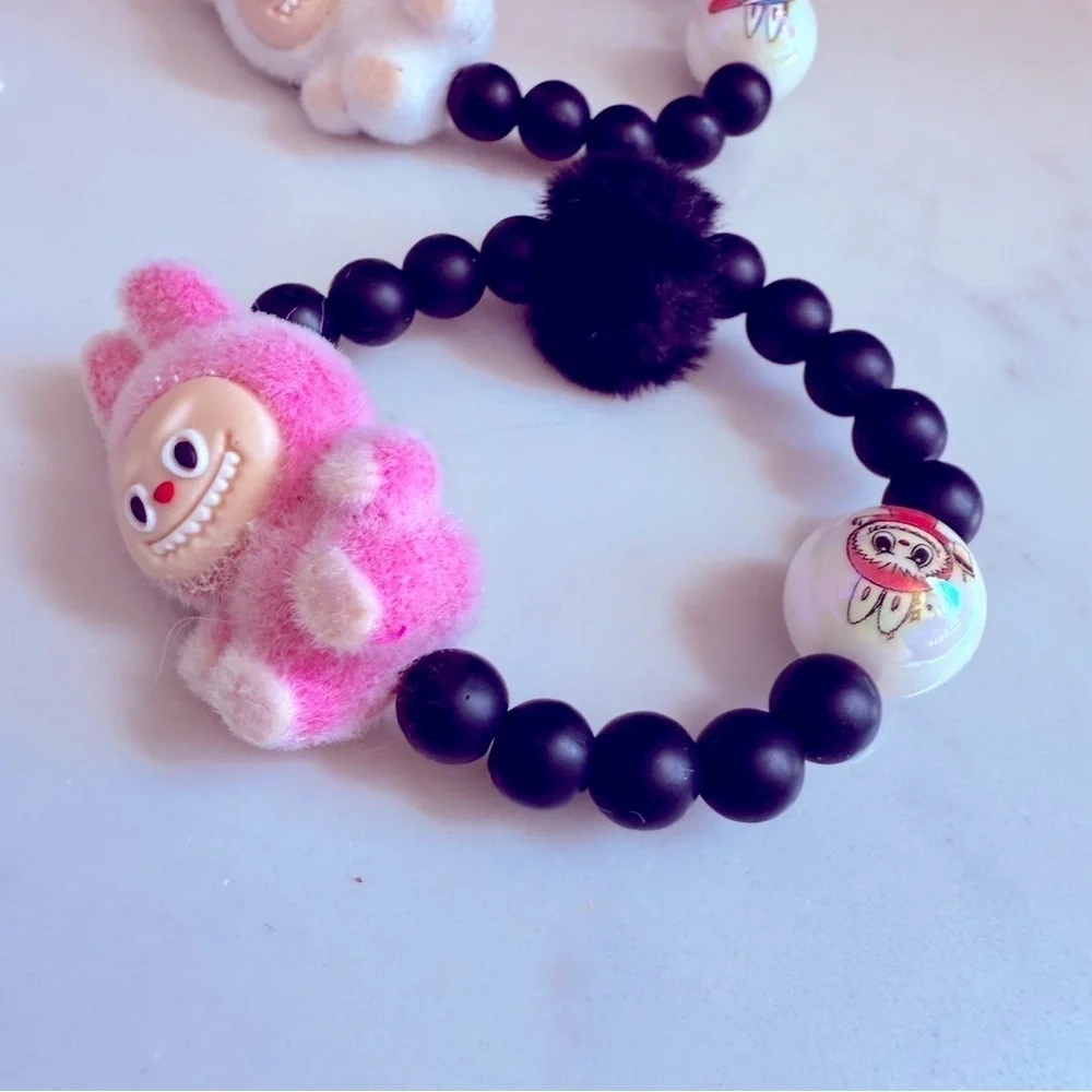 NWOT 1 Handmade Labubu Beaded Bracelets for Kids